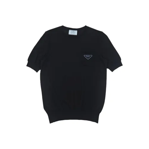 PRADA Черный Унисекс T-рубашки