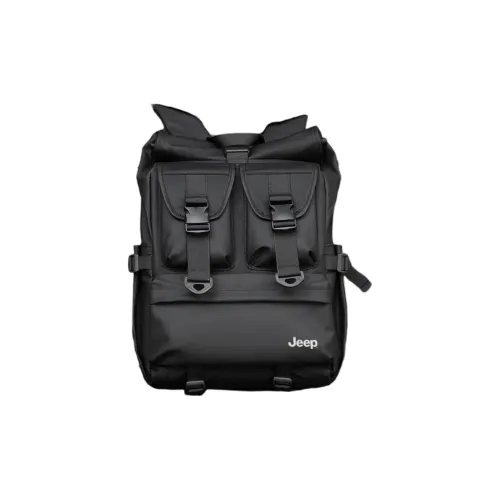 JEEP Oxford с кожаными вставками фильм рюкзак мужской черный