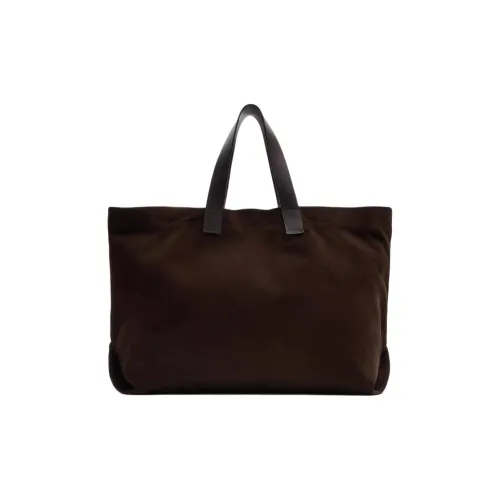 ZARA Кожа Тоут Сумка Сумка для покупок Сумка Мужская Коричневая