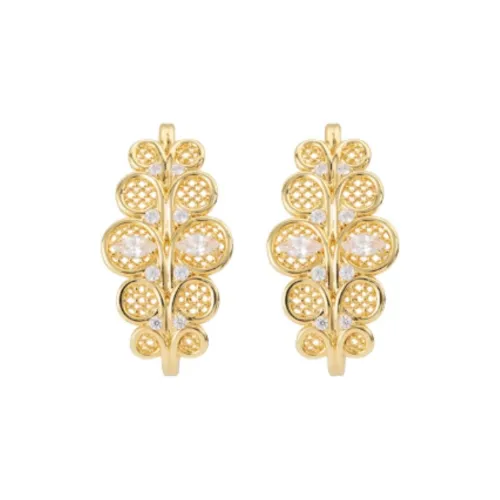 LES NEREIDES Серьги с золотым покрытием и заклепками из латуни женские золото