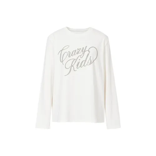 Hopeshow Длинный рукав Т-рубашка Женская