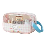 Розовый клетчатый щенок [маленький]