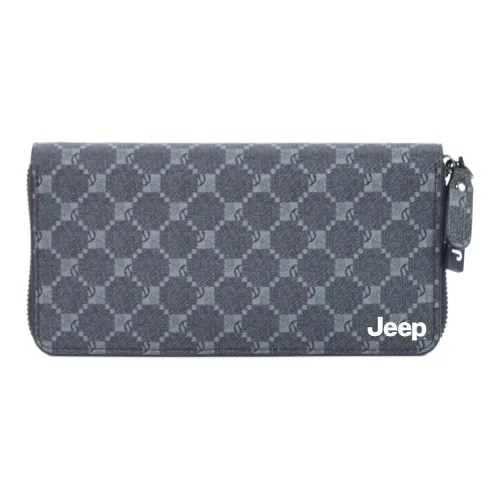 JEEP PU (полиуретан) Кошелек Унисекс Узор Черный Серый Хаки