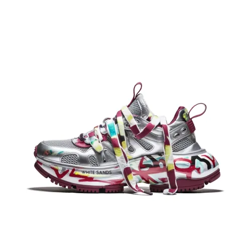 WHITE SANDS Износостойкие Дышащие Низкие Кеды Мужские Ангольский Радужный