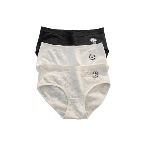 UYH 3 пачки Черный Белый Животные Женские Трусики-бикини