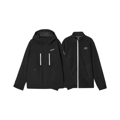 Skechers Водонепроницаемый и Ветрозащитный для сохранения тепла Ветровка Мужская Угольно-черная