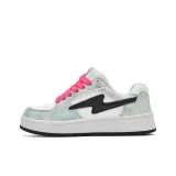 Белый, серый, синий (розовые шнурки)