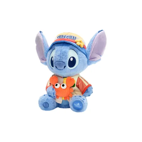 Disney x DISNEYLAND Стич Прогулка с куклами Angel Collection Плюшевая кукла 22 см Высота в сидячем положении Шанхай Дисней