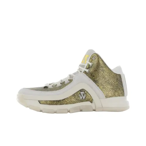 Adidas J Wall 2 Амортизация Износостойкий MID Топ Винтажные баскетбольные кроссовки Мужские Бежево-золотой