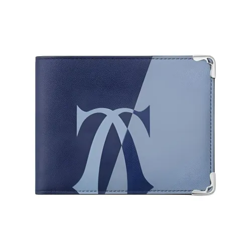 Cartier Must De Cartier Smooth Calfskin Wallet Unisex Blue