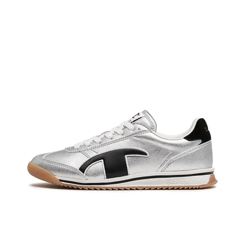 Champion Balance Low Top Беговые кроссовки Женские Серебряный Белый Черный