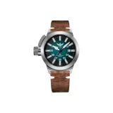 [Ремень Версия] Серебристый корпус, зеленый циферблат, стильный