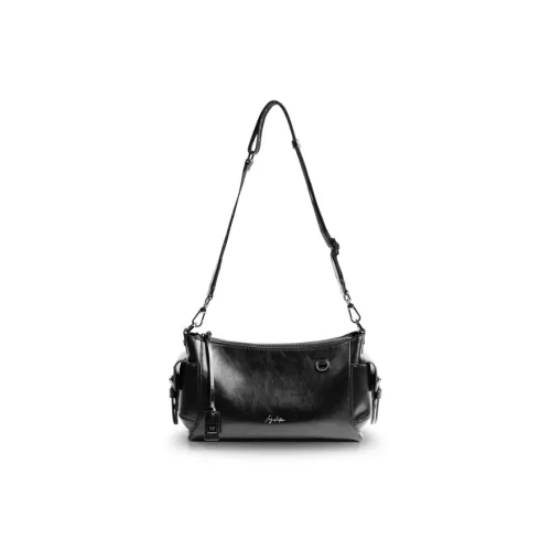 INJOYLIFE Сумка через плечо из коровьей кожи женская черная