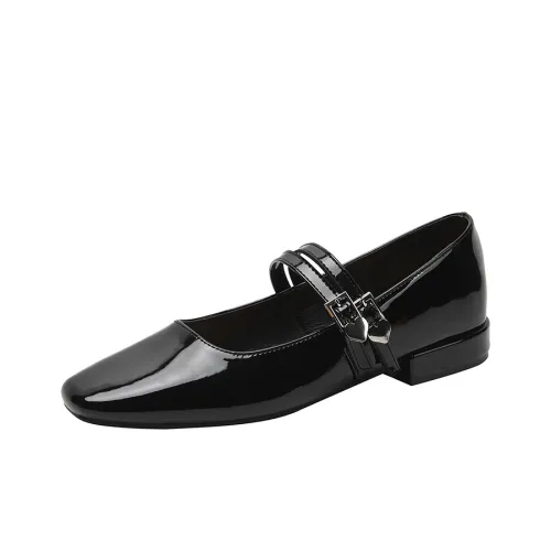 JIUXINGDAO Грубый каблук Туфли Мэри Джейн Женские