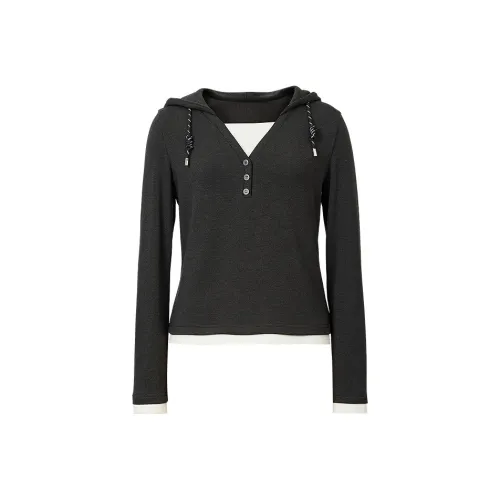 Hopeshow Длинный рукав Т-рубашка Женская