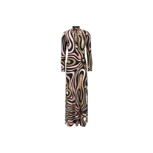 EMILIO PUCCI Длинное платье с длинными рукавами женское