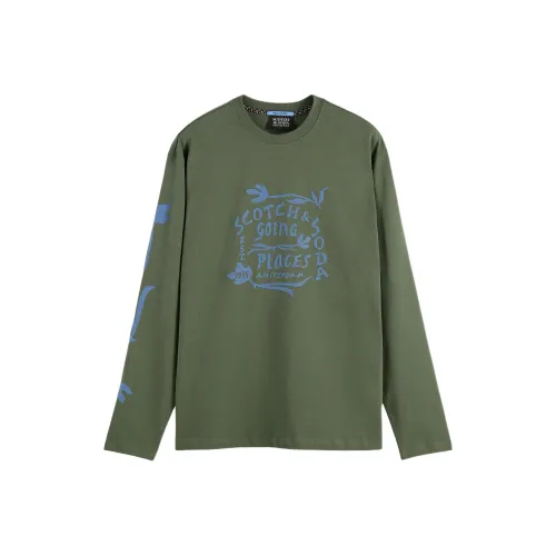 Scotch Soda Темно-зеленая мужская футболка T-Shirt