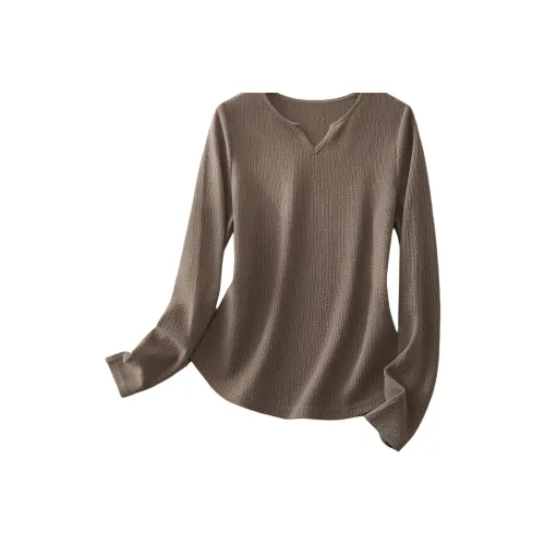 IHIMI Темный кофейный женские футболки T