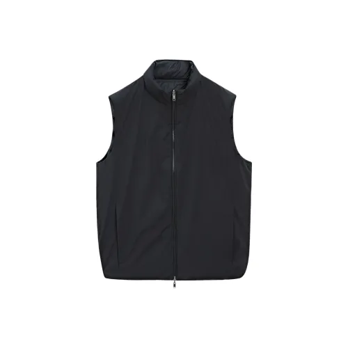 Massimo Dutti Темно-синий Мужской Пуховый жилет