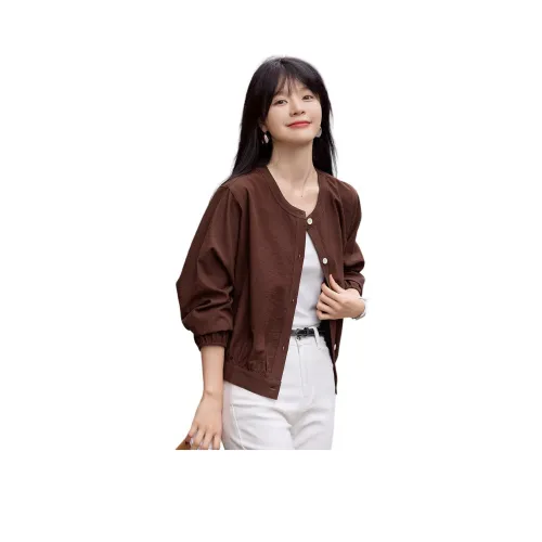 Mo Han Yi Mei Куртки и Пальто Женские Темно-Красный