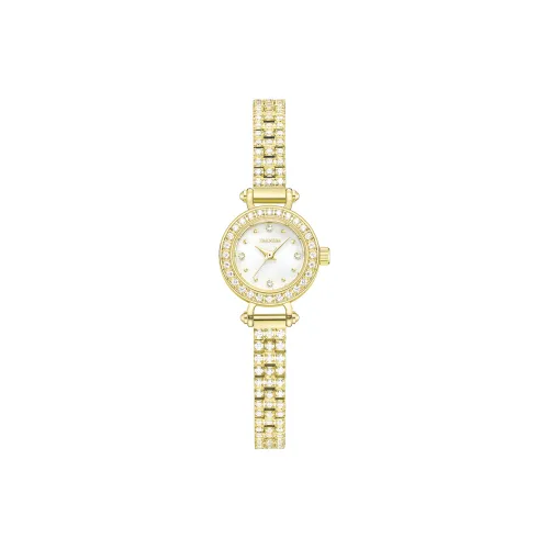 SINO GEM Кварцевый механизм Женские Rhinestone Shell Rhyme Часы 19,5мм*19,5мм*7,5мм Жемчужная раковина Цвет
