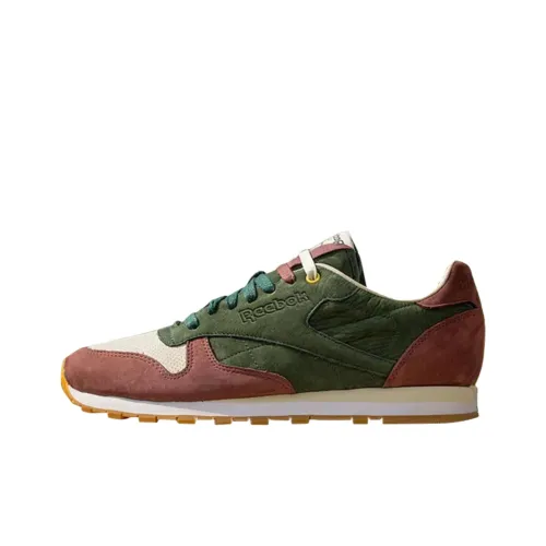 Highs And Lows x Reebok Classic Leather Low Топ Кэжуал Мужской Темно-зеленый
