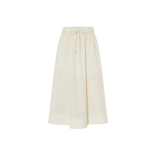 MO&CO Кремово-желтые Женские Повседневные Длинные Юбки