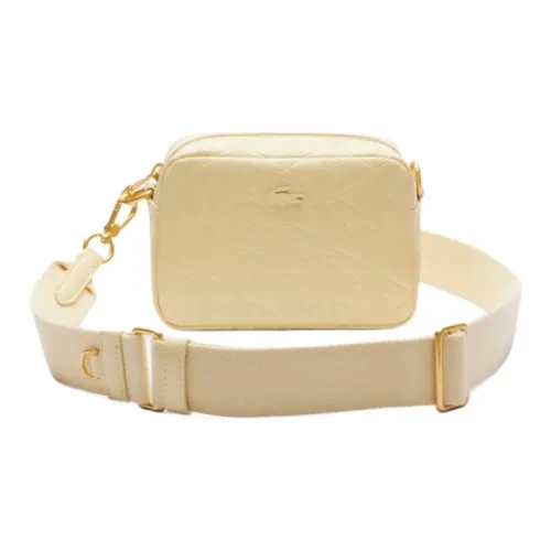 Сумка через плечо из коровьей кожи LACOSTE Collaboration маленькая женская желтая