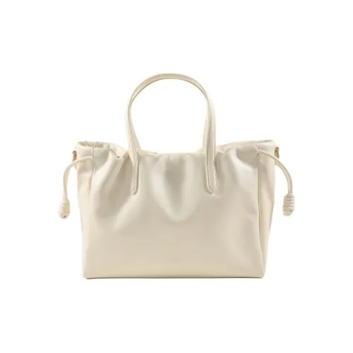 CAMPO MARZIO Сумка-тоут из крупнозернистой текстуры коровьей кожи большая женская белая зеленая черная