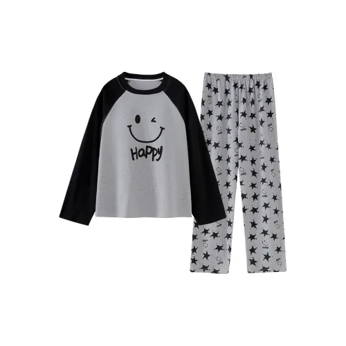 Qian Rise Blinking Смайлик Женские Пижамные комплекты