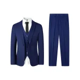 Blue Business Suit Three-Piece Set  
Синий деловой костюм, комплект из трех предметов