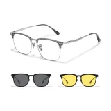 Прозрачный Серый Серебряный + Солнцезащитные очки Накладные линзы + Накладные линзы для ночного видения