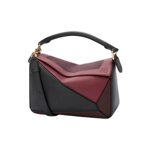 LOEWE Пазл Наппа Коровья кожа Одно плечо Сумка Маленькая Женская Красная Черная Коричневая