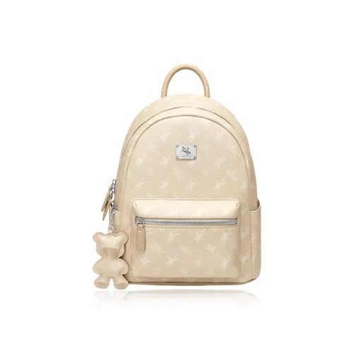 NUCELLE PVC Портативный Одно плечо Рюкзак Средний Женский MOKA Абрикос Туманно-розовый