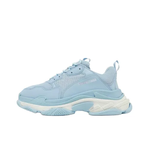 Balenciaga Triple S Low Топ Повседневная обувь Мужская Светло-синяя