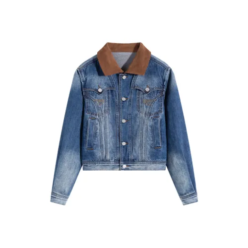 SHIJI SLKK WT600# Синий Женские Джинсовые Куртки