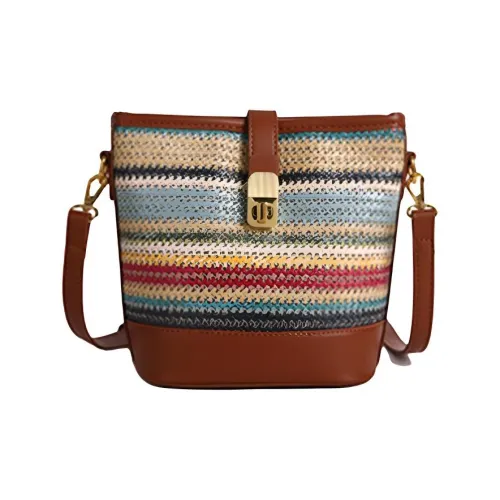 GOX Соломенная плетеная сумка через плечо стандартная женская многоцветная