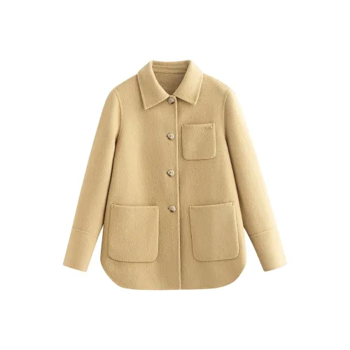 Inman Толстый Текстура Термический Элегантный TREASURE Совместный Бренд Уменьшение Доступный Шерстяной Мода ATMOSPHERE Куртка Женская