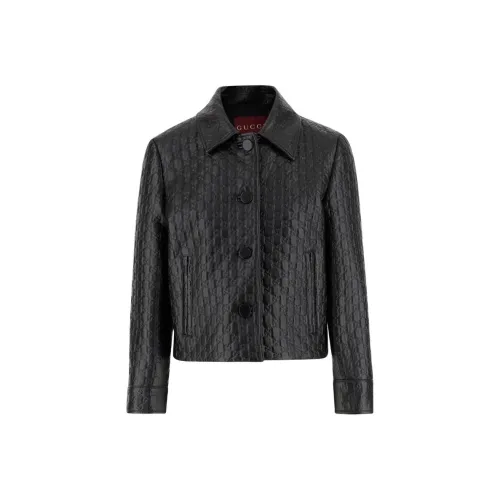 GUCCI Черные Женские Кожаные Куртки