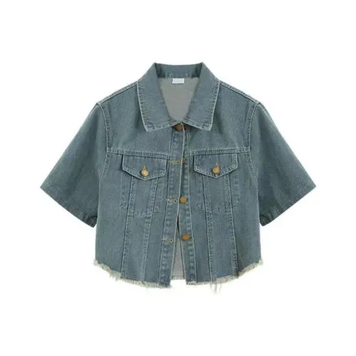 YEARNED Синий Женские Джинсовые Куртки