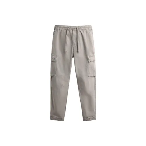 ZARA Light Gray Men's Cargo Pants ZARA Светло-серые Мужские Карго Брюки