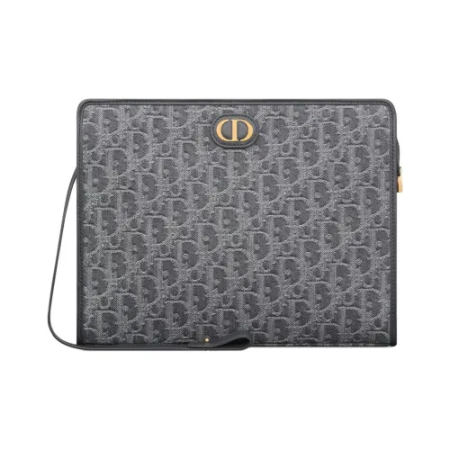 DIOR 30 Montaigne Телячья кожа Клатч Женский Серый