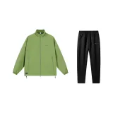 Оливково-зеленый + черный, повседневные штаны