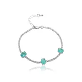 Браслет "Трепет сердца" в лесу (Стиль с тремя бриллиантами)