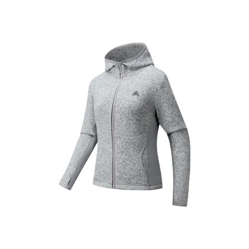 ANTA Outdoor Collection Подкладка Пальто Толстый Флисовый Костюм Женские Звездный Серый Фотиния Серый