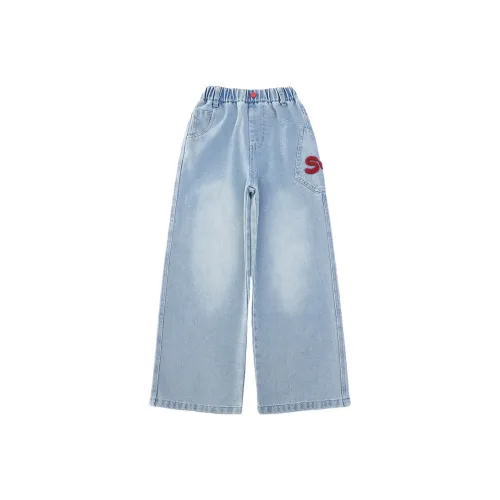 La Cergo Боковой карман письмо вышивка джинсы детский