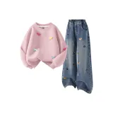 Однотонный Лотос Розовый + Однотонный Джинсовый Синий