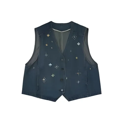 IQC Темно-синий Женский жилет