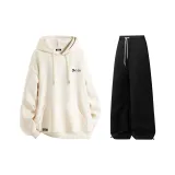 Комплект (абрикосовый топ+черные брюки)