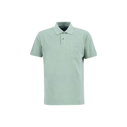 BARBOUR Мужская поло морской зеленой цвета